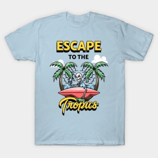 Escape to the tropics, summer skeleton T-Shirt